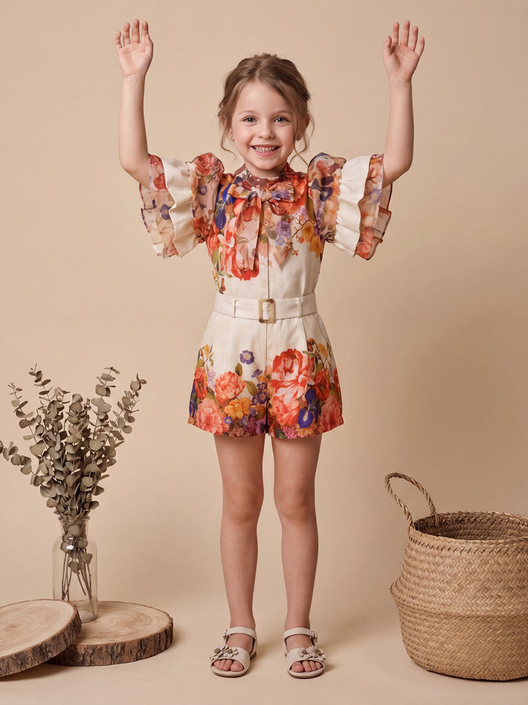 Girls Printed Shorts & Top 21207