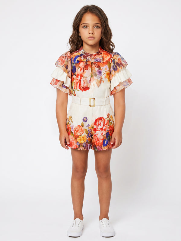 Girls Printed Shorts & Top 21207