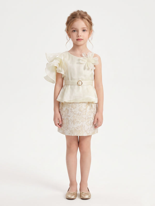 Girls Floral Skirt & Top 21209