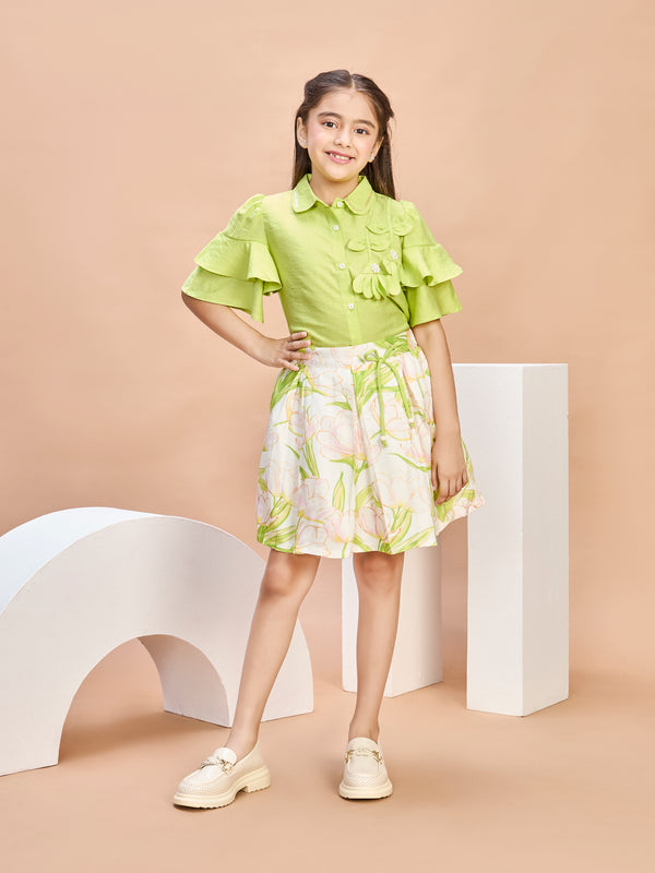 Girls Floral Skirt & Top 21210