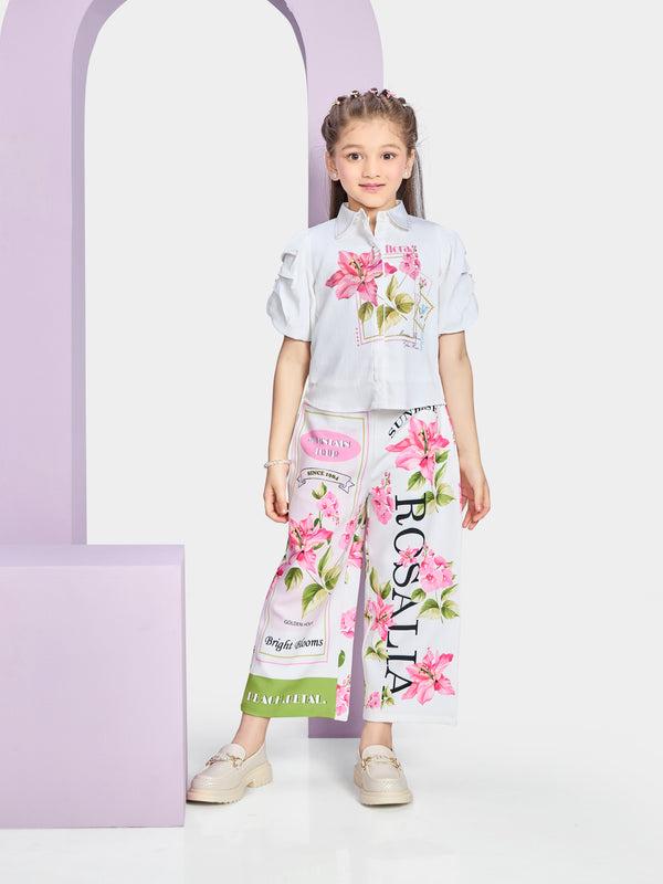 Girls Printed Pant & Top 21233