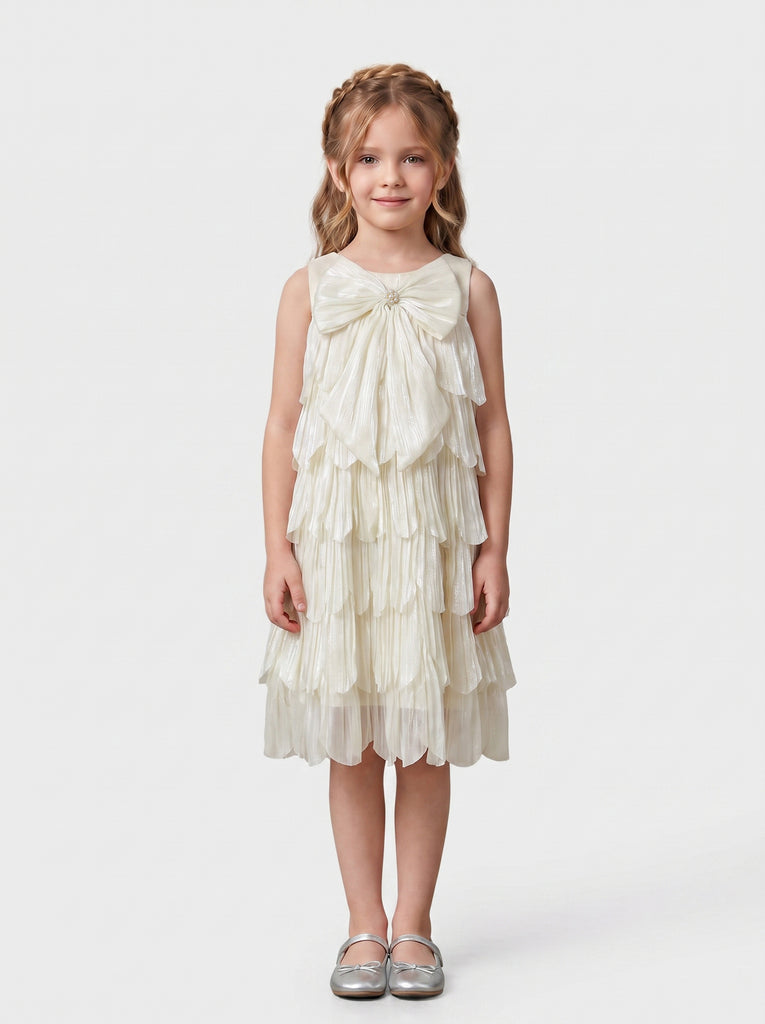 Girls Geometric Dress with Hairclip 21269