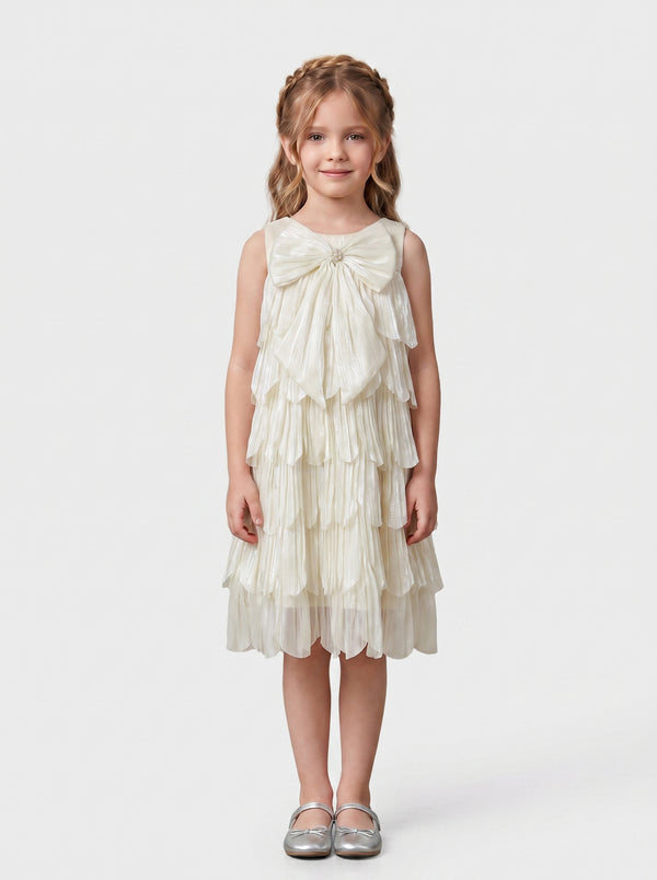 Girls Geometric Dress with Hairclip 21269