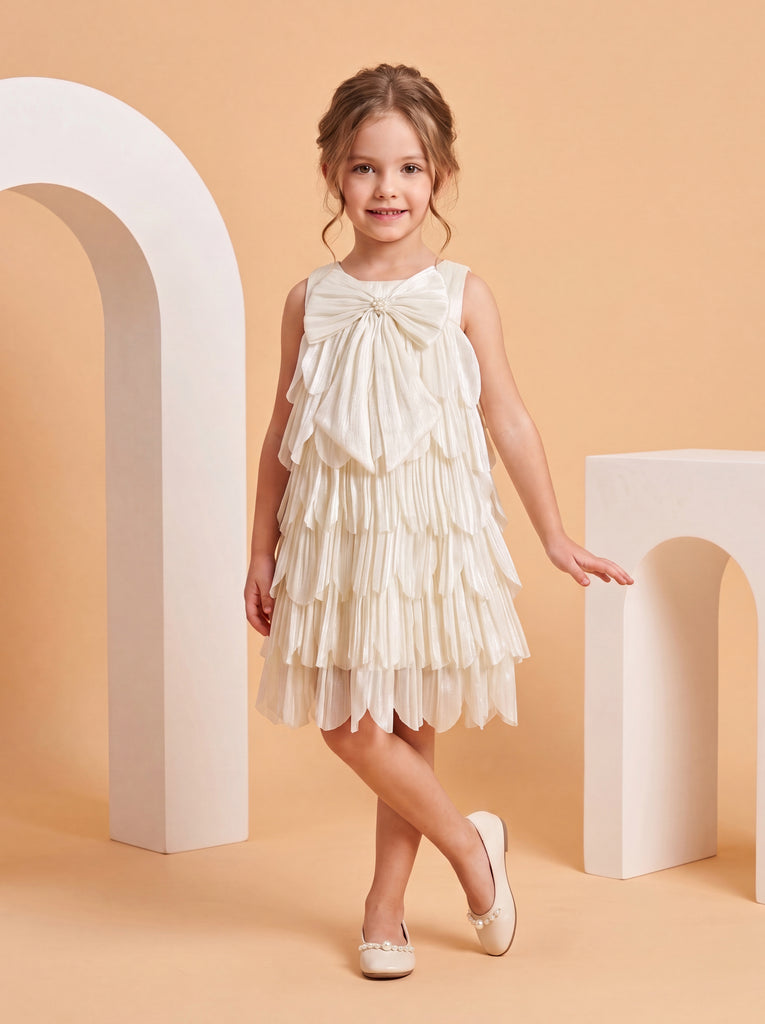 Girls Geometric Dress with Hairclip 21269