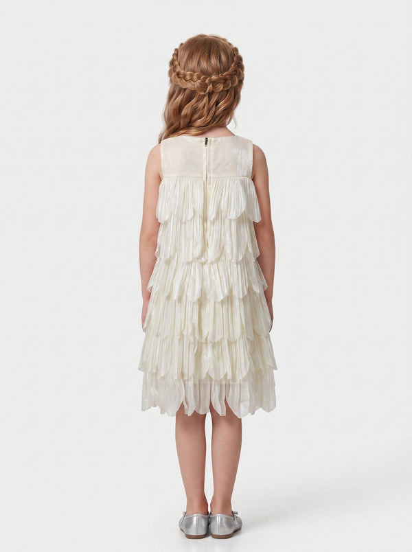 Girls Geometric Dress with Hairclip 21269