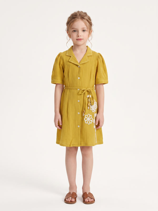 Girls Fashion Dress with Belt 21276