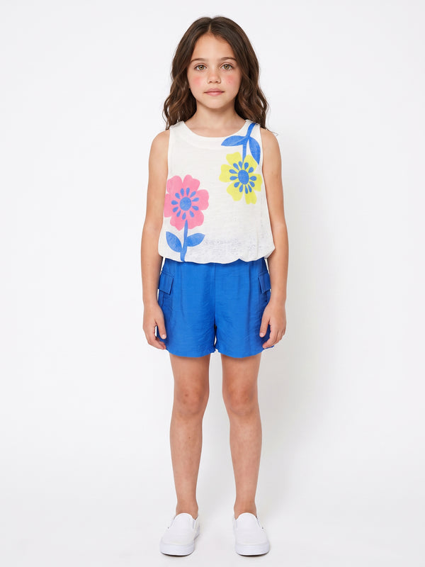 Girls Floral Print Shorts & Top 21299