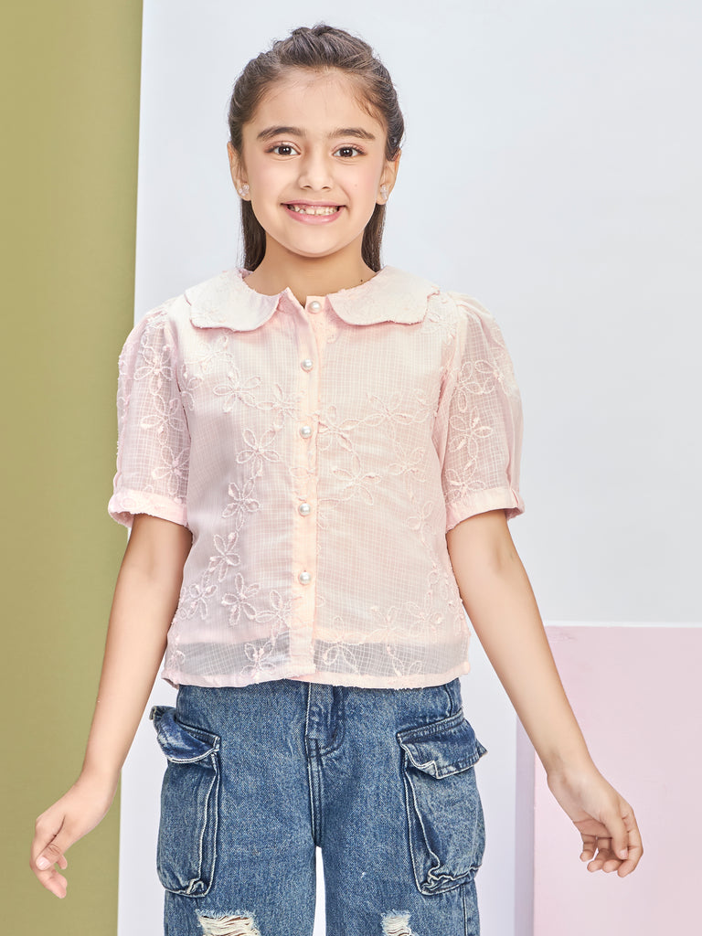 Girls Floral Print Top 21305