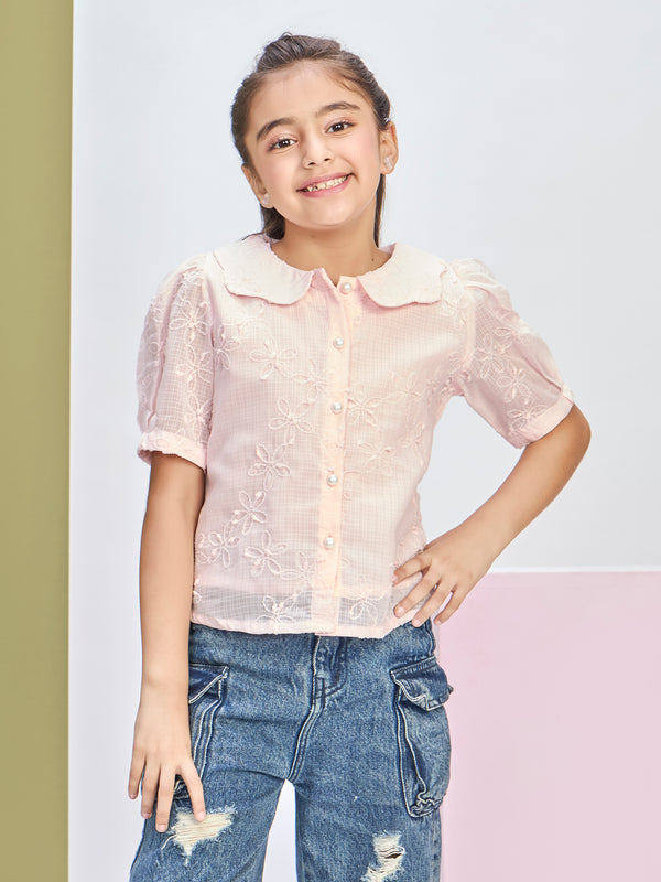 Girls Floral Print Top 21305