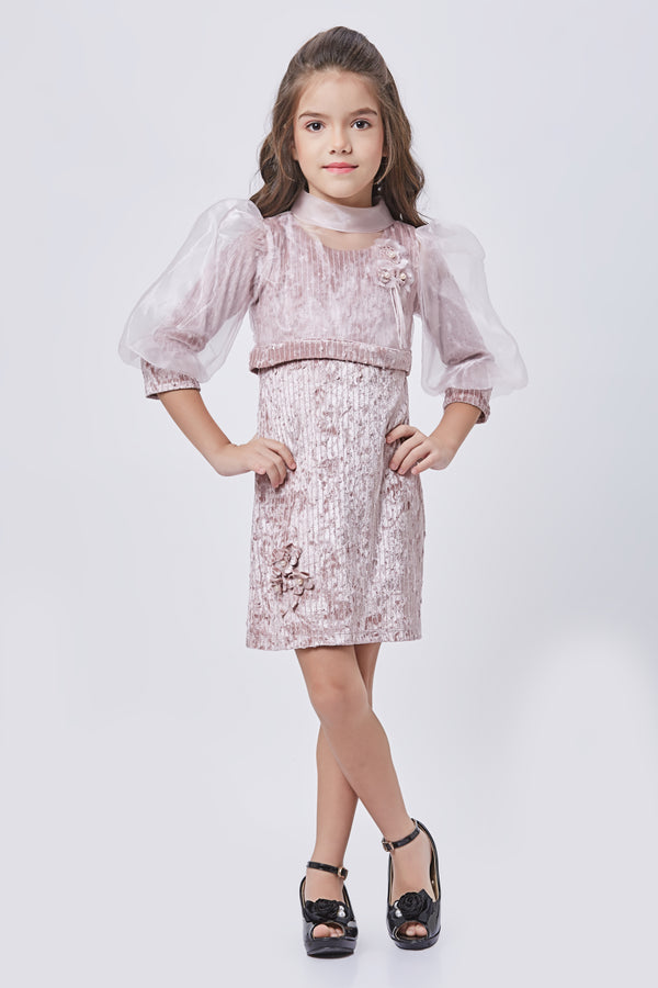 Girls Velvet Dress 16474