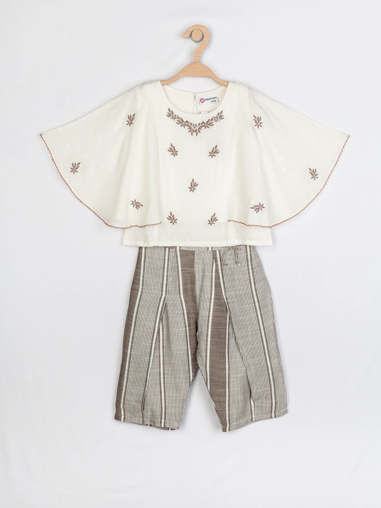 Girls Stripes Culotte with Top 18280