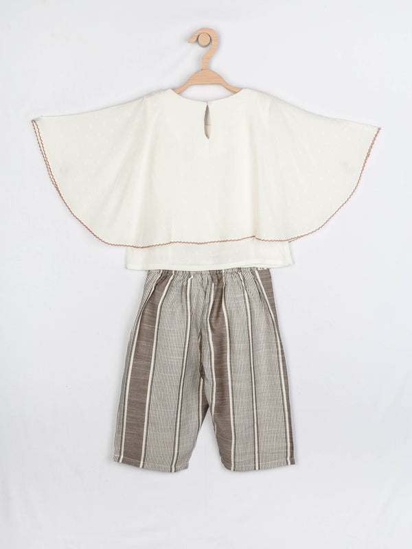 Girls Stripes Culotte with Top 18280
