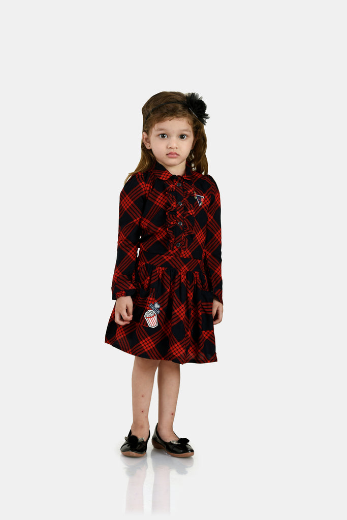 Girls Checkered Dress 18075