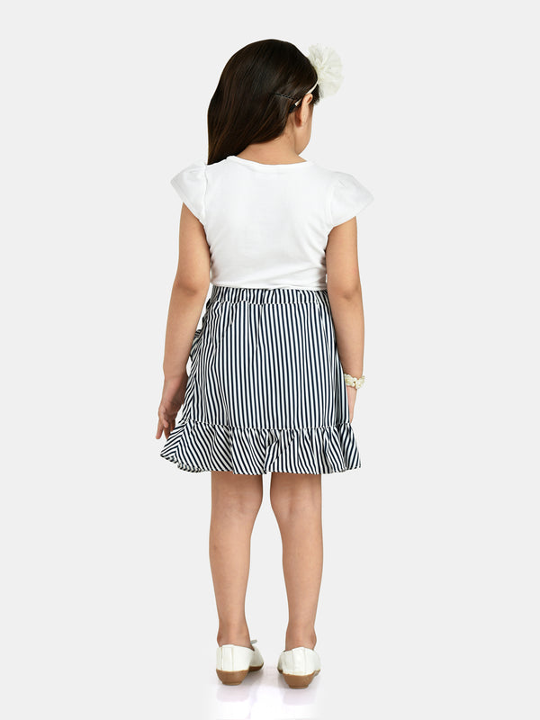 Girls Striped Skirt with Top 18163