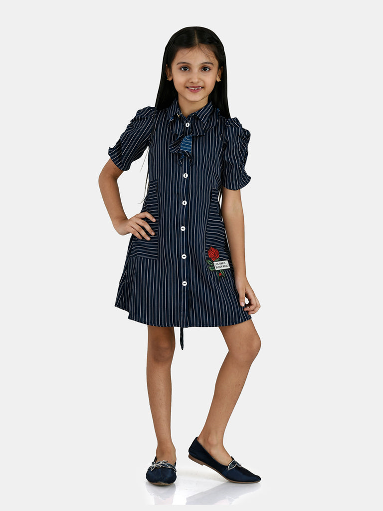 Girls Striped Dress 18152