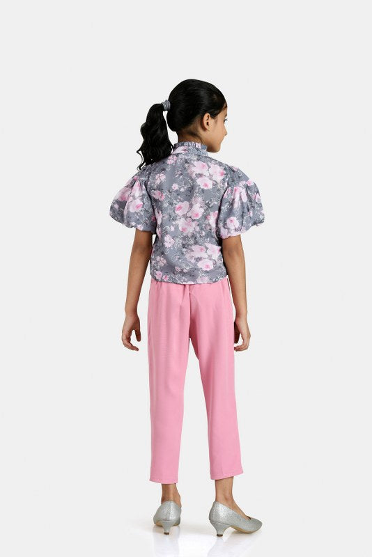 Girls Floral Print Bottom with Top 18123