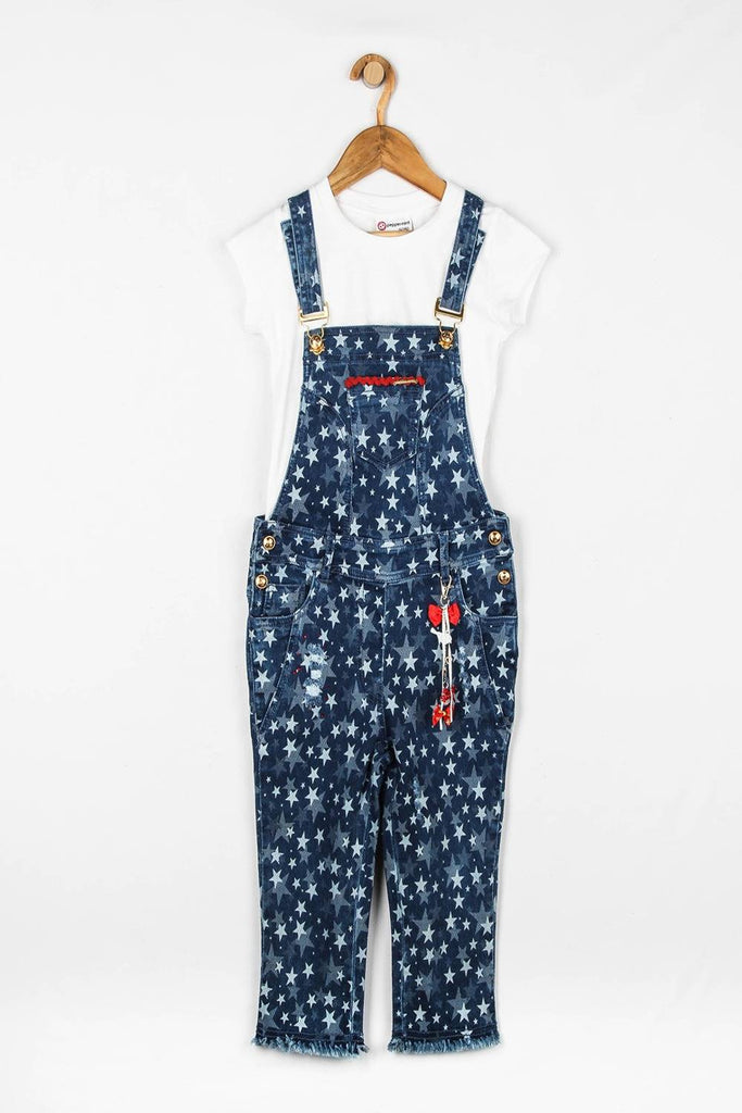 Peppermint Girls Washed Dungaree Top Set 11306 1