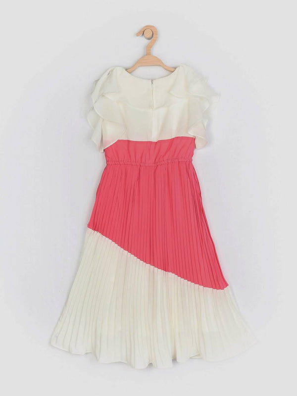 Peppermint Girls Peach Printed Dress 12754 2