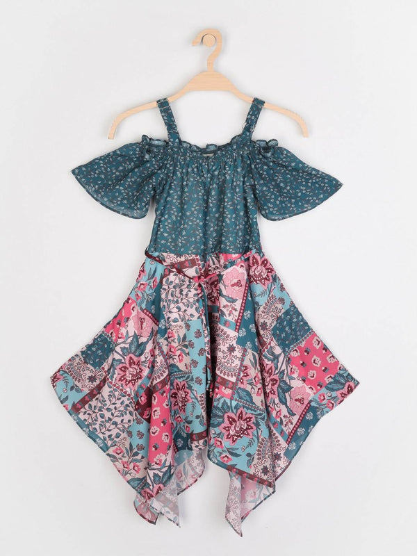 Peppermint Girls Teal Blue Regular Dress Belt With Neckpiece 12619 2