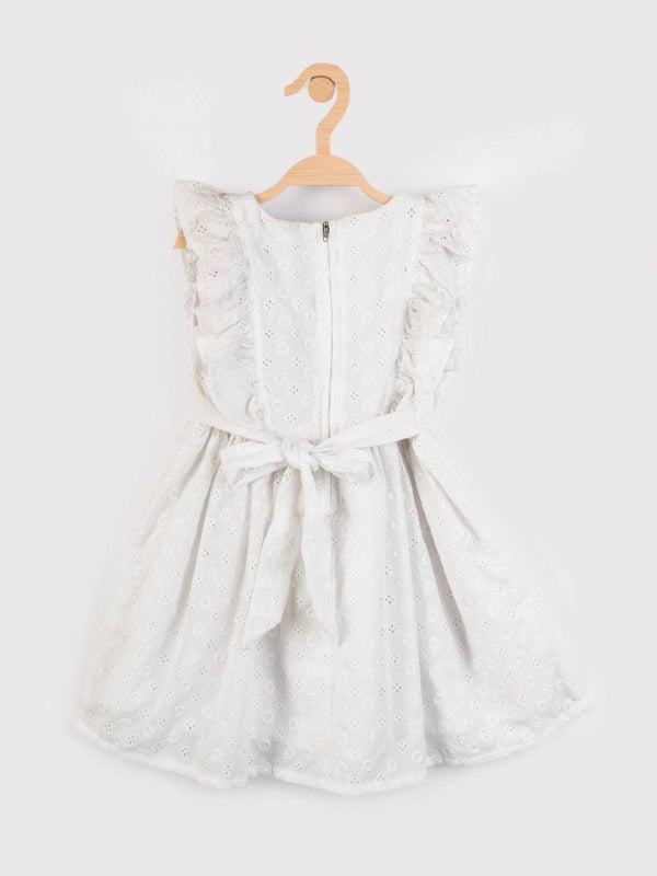 Peppermint Girls White Printed Dress 12253 2