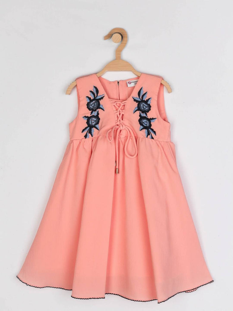 Peppermint Girls Peach Regular Dress 12269 1