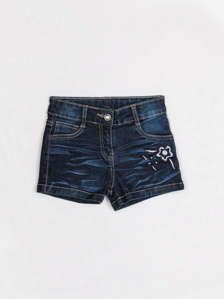 Peppermint Girls Blue Enzyme Washed Shorts 12520 1