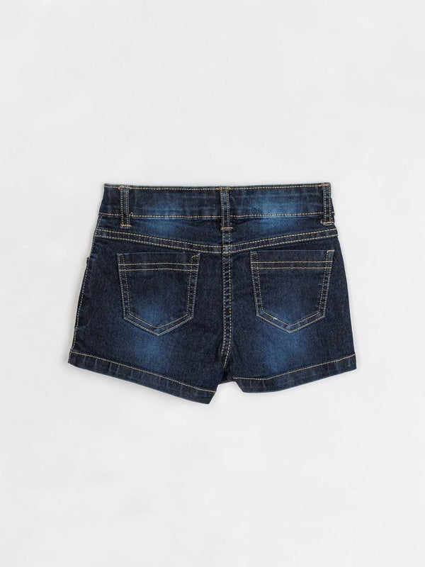 Peppermint Girls Blue Enzyme Washed Shorts 12520 2