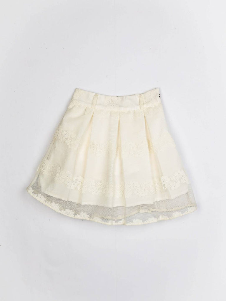 Peppermint Girls Off White Net Skirt 12521 1