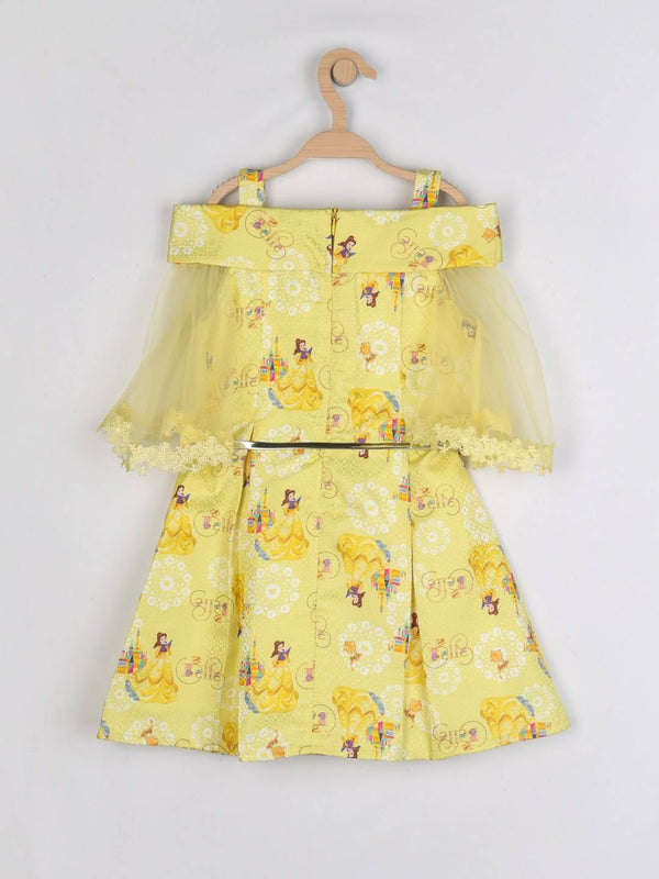 Peppermint Girls Yellow Gold Regular Dress With Belt 12854 2