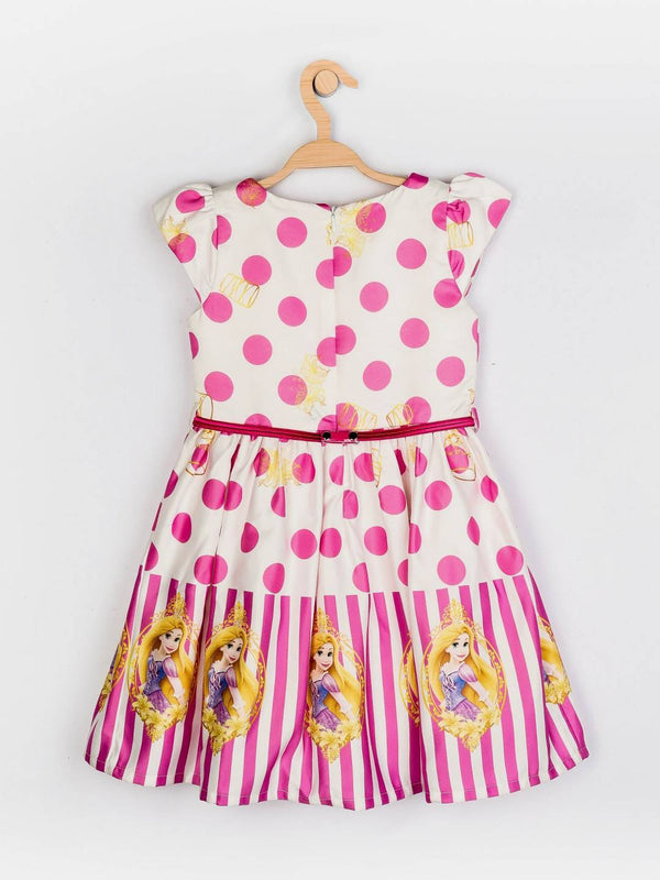 Peppermint Girls Pink Regular Dress With Belt 12867 2