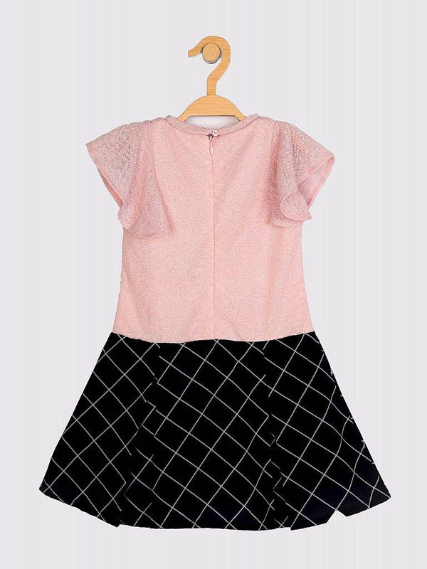 Peppermint Girls Navy Blue Printed Dress 12720 2