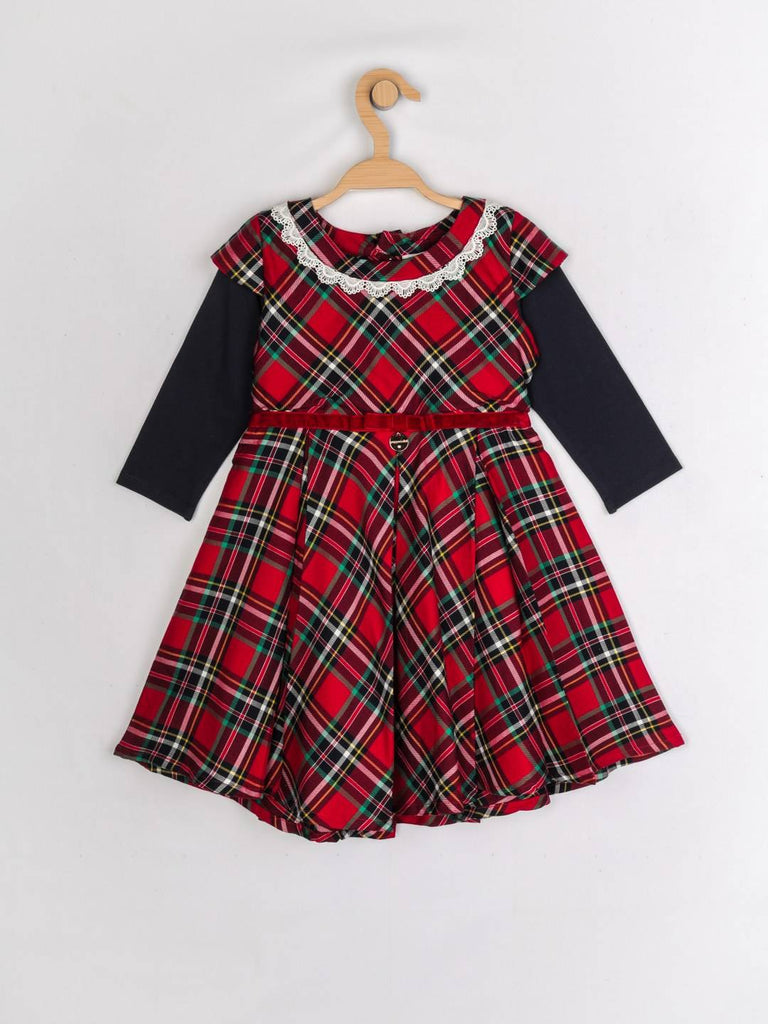 Peppermint Girls Red Printed Dress 12879 1
