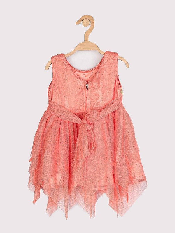 Peppermint Girls Peach Regular Dress 12691 2
