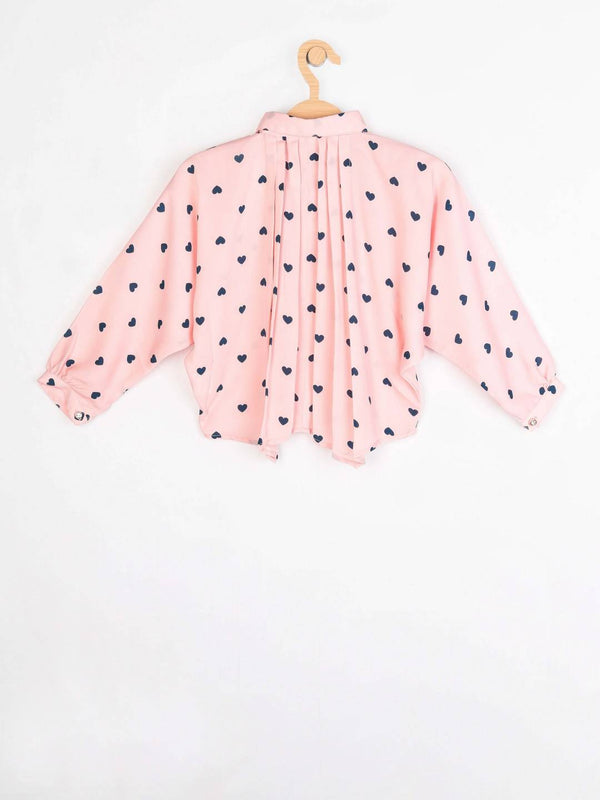 Peppermint Girls Peach Printed Top 12884 2