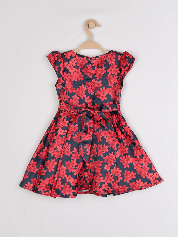 Peppermint Girls Red Printed Dress 12898 2