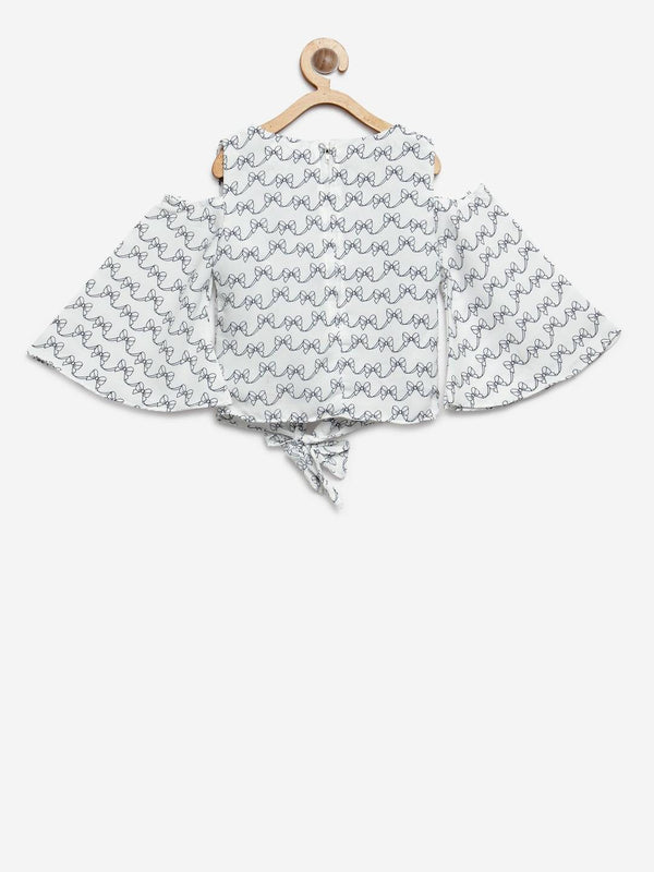 Peppermint Girls Off White Printed Top 12907 2