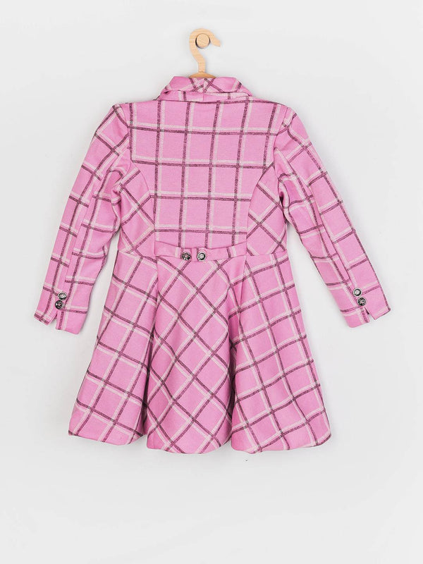 Peppermint Girls Pink Printed Coat 13059 2