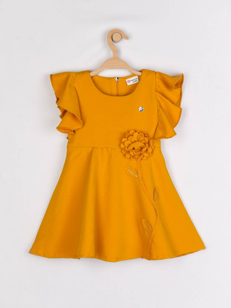 Peppermint Girls Mustard Regular Dress 12930 1