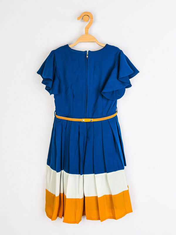 Peppermint Girls Teal Blue Regular Dress With Belt 12628 2