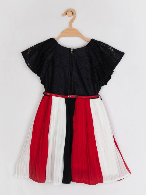Peppermint Girls Navy Blue Regular Dress With Belt 12629 2