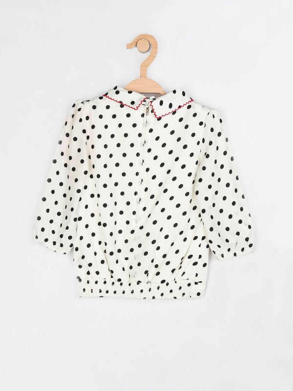 Peppermint Girls Off White Printed Top 12632 2