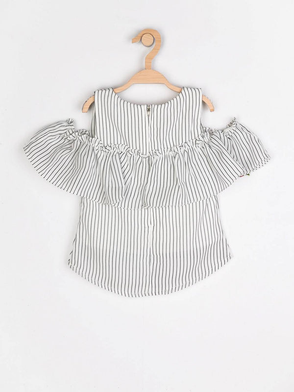 Peppermint Girls Off White Printed Top 12552 2