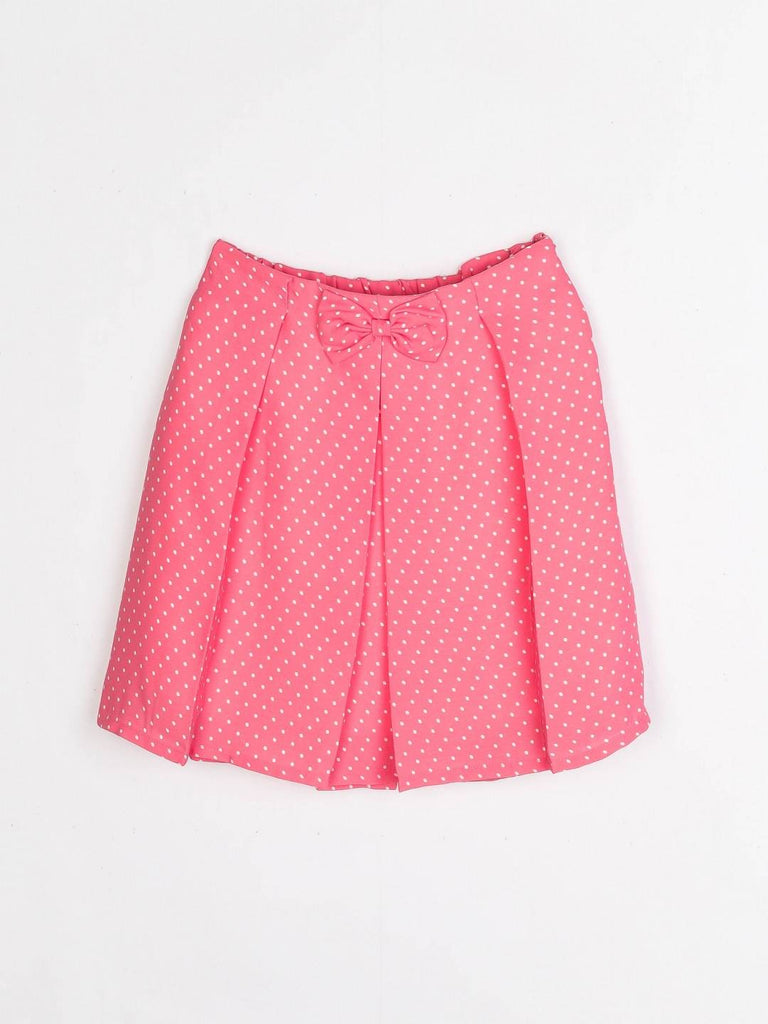 Peppermint Girls Peach Printed Skirt 12775 1