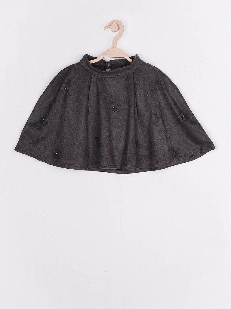 Peppermint Girls Grey Suede Cape With Hair Clip 12583 1