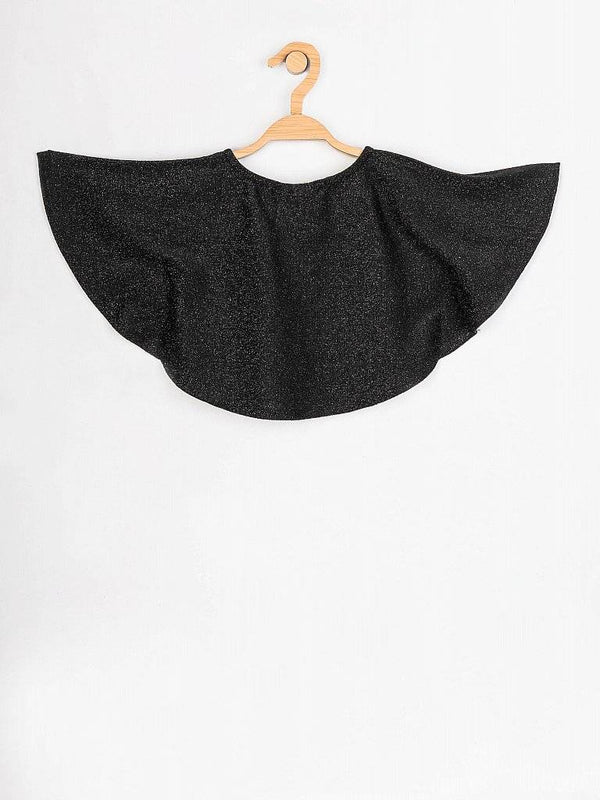 Peppermint Girls Black Regular Cape With Hairband 12615 2