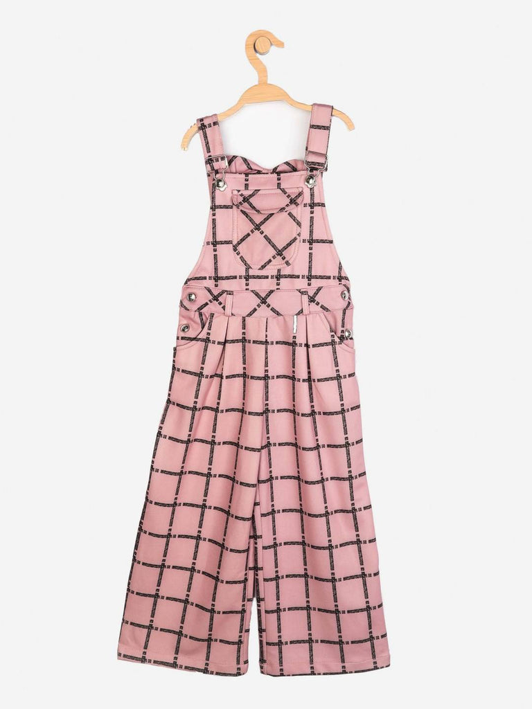 Peppermint Girls Blush Printed Dungaree 12953 1
