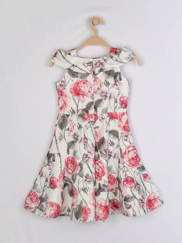 Peppermint Girls Peach Satin Finish Dress With Belt 12968 2
