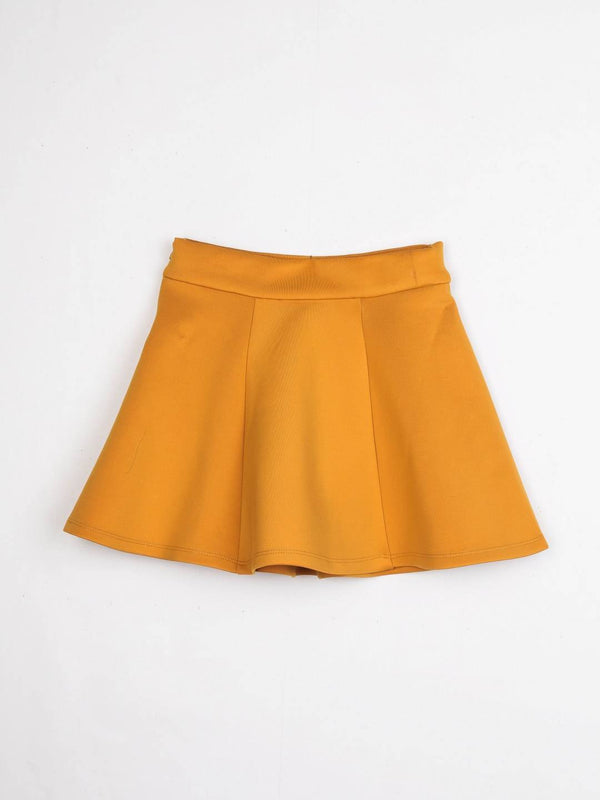 Girls Mustard Regular Skirt 12667