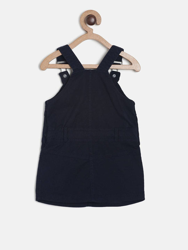 Peppermint Girls Navy Blue Bio Finish Dungaree With Top 12973 2
