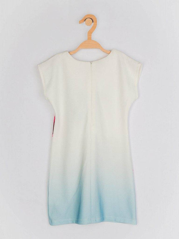Peppermint Girls Off White Printed Dress 12356 2